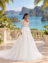 Rochie de mireasa J-1129 cu V in talie