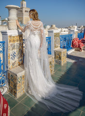 Capa de mireasa 2m cu dantela