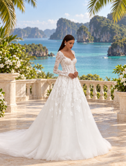 Rochie de mireasa J-1129 cu V in talie