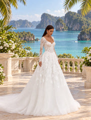 Rochie de mireasa J-1129 cu V in talie